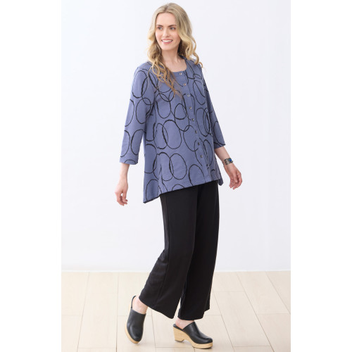 Vapi Ponte Knit Straight-Leg Pant - Black