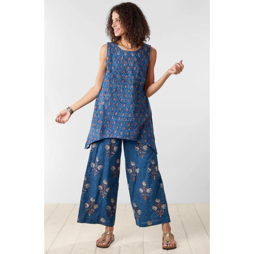 Sangli Wide-Leg Pant - Indigo