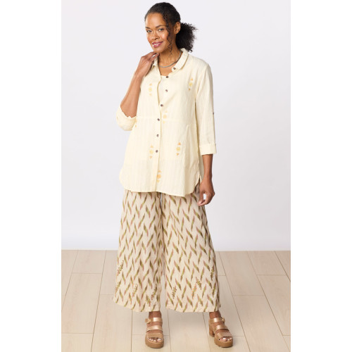 Sangli Ikat Wide-Leg Pant - Natural/Multi